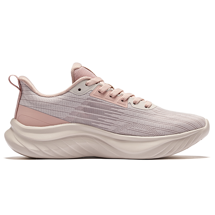 Erke Riding The Wind Cushioning Breathable Low top Running Shoes Women’s Painted Gray Clay Pink
