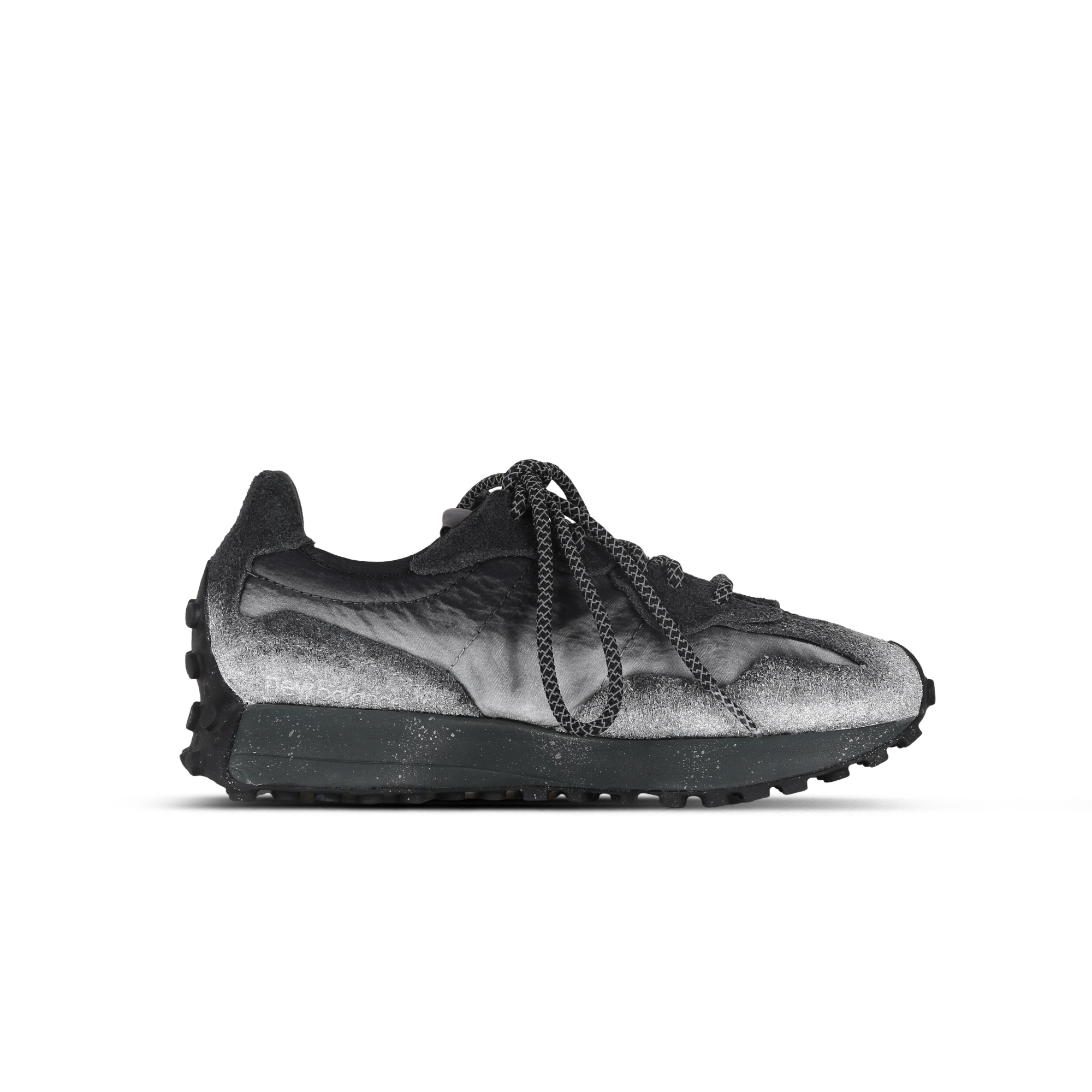 New Balance NB 327 Cushioning Breathable Coverage Low top Running Shoes Unisex Black Silver