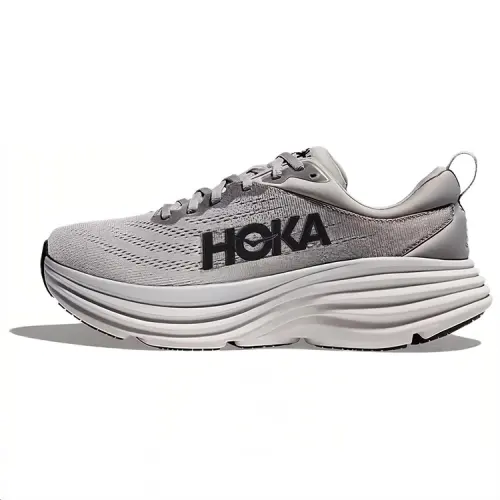 HOKA ONE ONE Bondi 8 Running Shoes Men's Low Top Gray/Gray