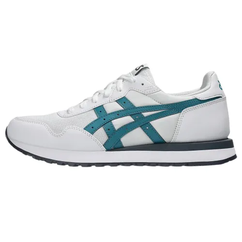 ASICS Tiger Runner 2 Synthetic Leather Cushioning Low top Running Shoes Unisex White Green