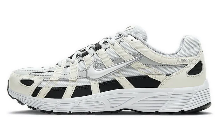 Nike P 6000 Breathable Low top Running Shoes Men's Gray White