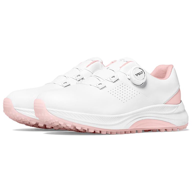 PGM Slip Resistant Waterproof Non Slip And Waterproof Low top Golf Shoes Women’s Cherry Blossom White