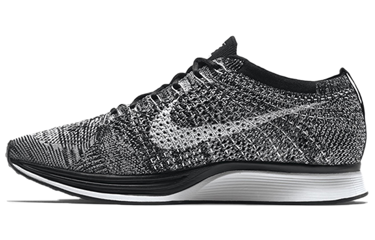 Кроссовки Nike Flyknit Racer (черно-серые)