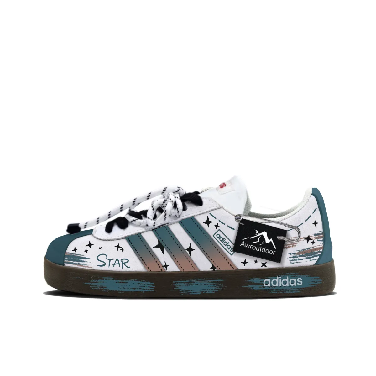 Adidas VL COURT 2.0 Slip Resistant Abrasion Resistant Low top Skateboard Shoes Unisex Gray Blue