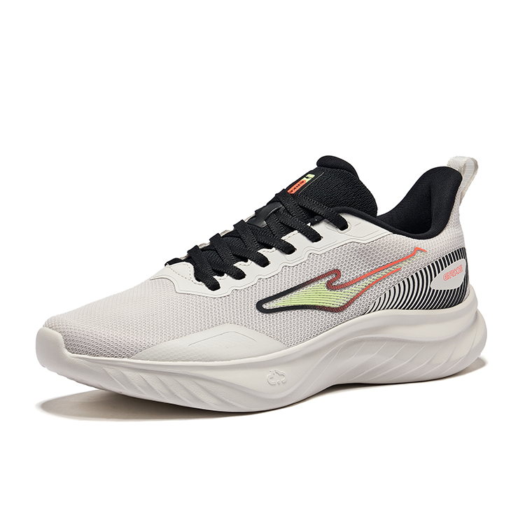 Erke Cushioning Rebound Slip Resistant Low top Casual Running Shoes Men’s Wild Gray Jet Black
