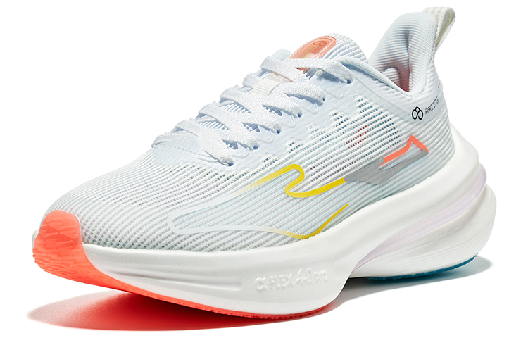 Erke Qitan 4.0 Pro Running Shoes Women’s Low Top True White/Neon Orange Pink