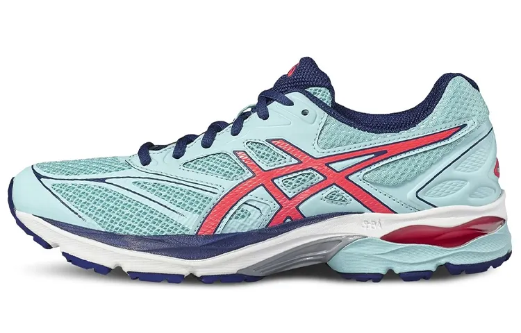 Asics GEL PULSE 8 Textile, Synthetic Leather Low top Running Shoes Women's Blue Red