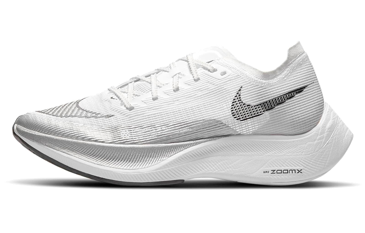 Nike ZoomX Vaporfly Next% 2 Elite lightweight foam professional shock-absorbing wear-resistant breathable support low-top carbon plate marathon long-distance racing running shoes women's white gray