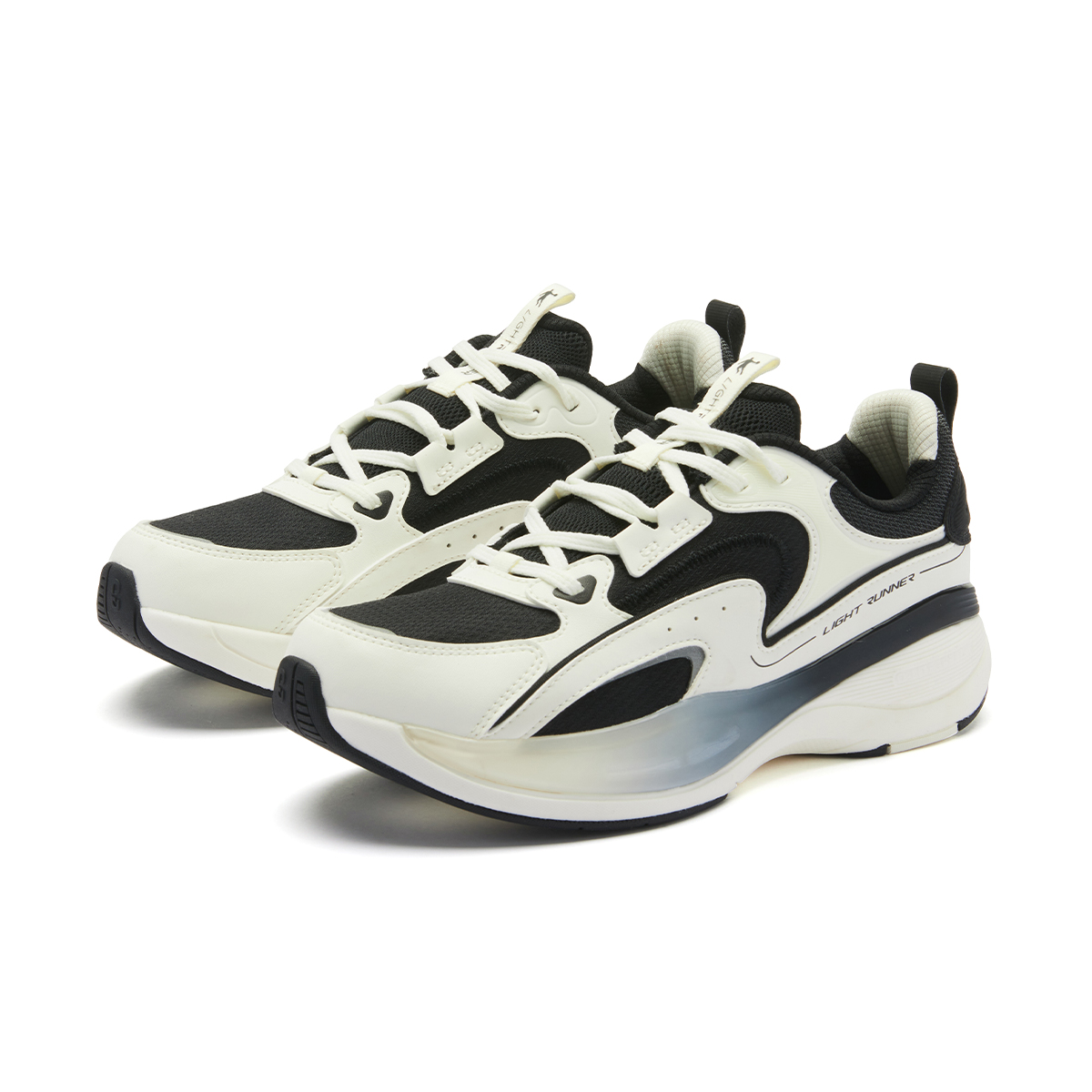 QIAODAN Cushioning Slip Resistant Abrasion Resistant Low top Casual Running Shoes Women’s Beige Black
