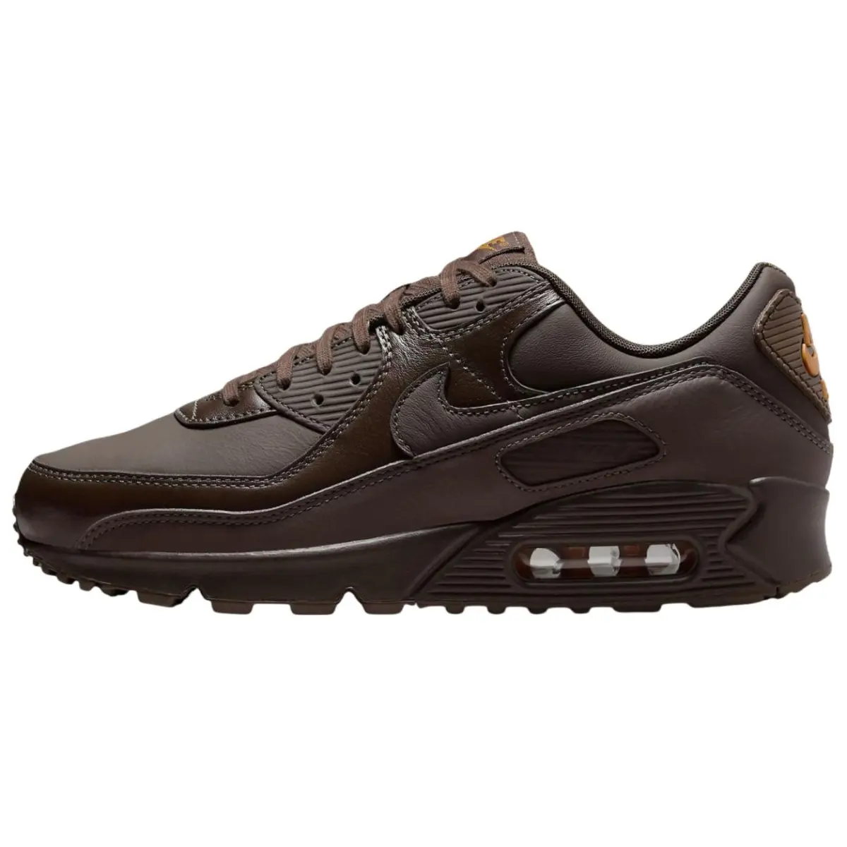 Nike Air Max 90 Abrasion Resistant Abrasion Resistant Low top Casual Running Shoes Unisex Brown