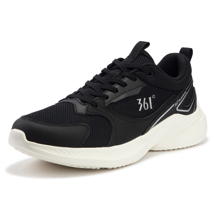 361° Slip Resistant Abrasion Resistant Low top Running Shoes Men’s Black White