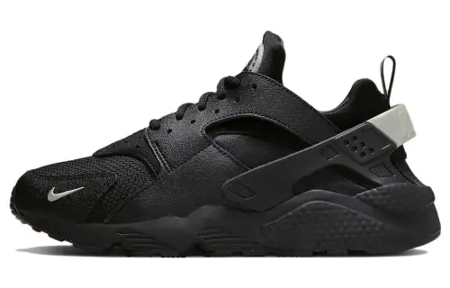 Nike Air Huarache Black Metallic Silver Mini Swoosh