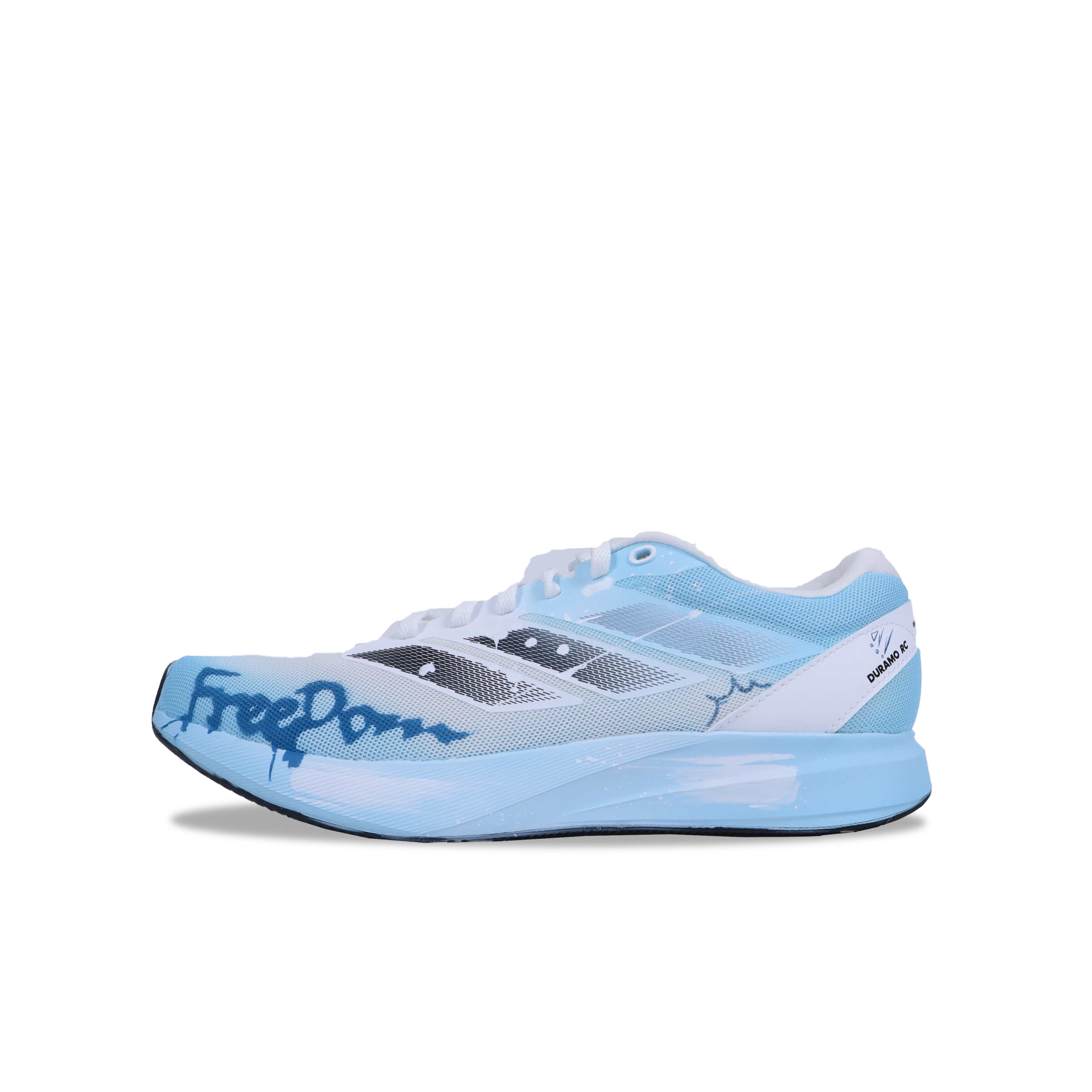 Adidas Duramo RC Mesh Cushioning, Wear Resistant Low top Casual Running Shoes Unisex White Blue