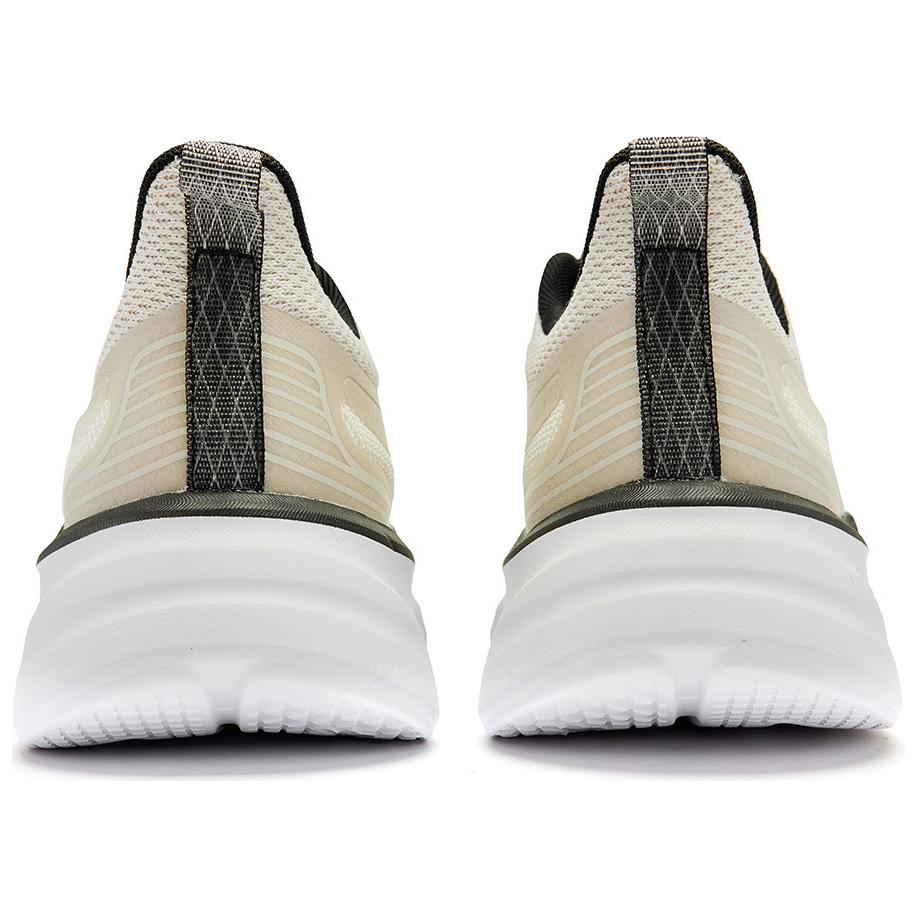 QIAODAN Cushioning Slip Resistant Cushioning Slip Resistant Low top Casual Running Shoes Men’s Beige Black