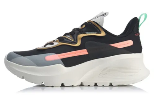 Li Ning Cushioning Slip Resistant Low top Sports Casual Shoes Women's Black