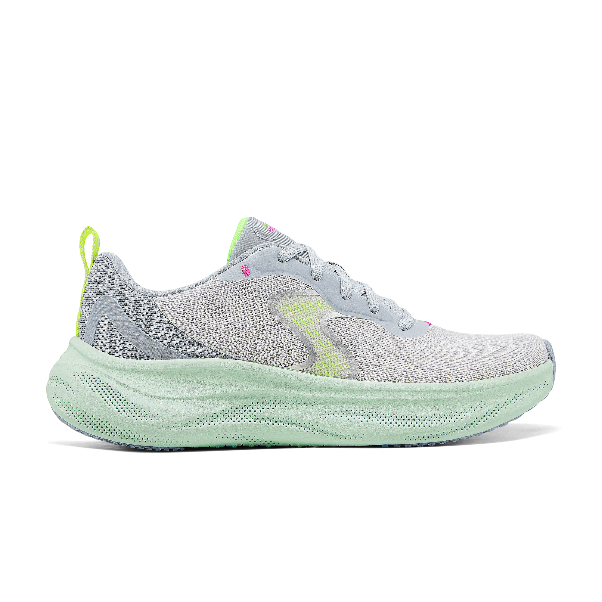 Skechers Skech Cloud Fabric Breathable Low top Casual Running Shoes Women’s Gray Green