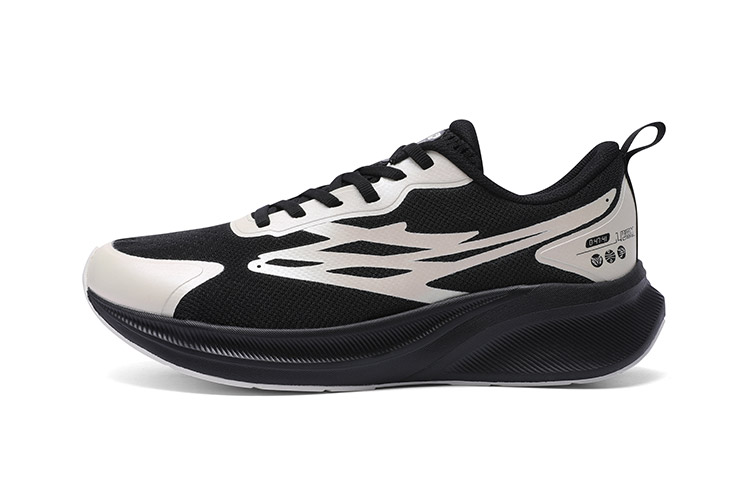 LPMX Cushioning Rebound Lightweight Breathable Low top Long Distance Running Shoes Women’s Beige White Black