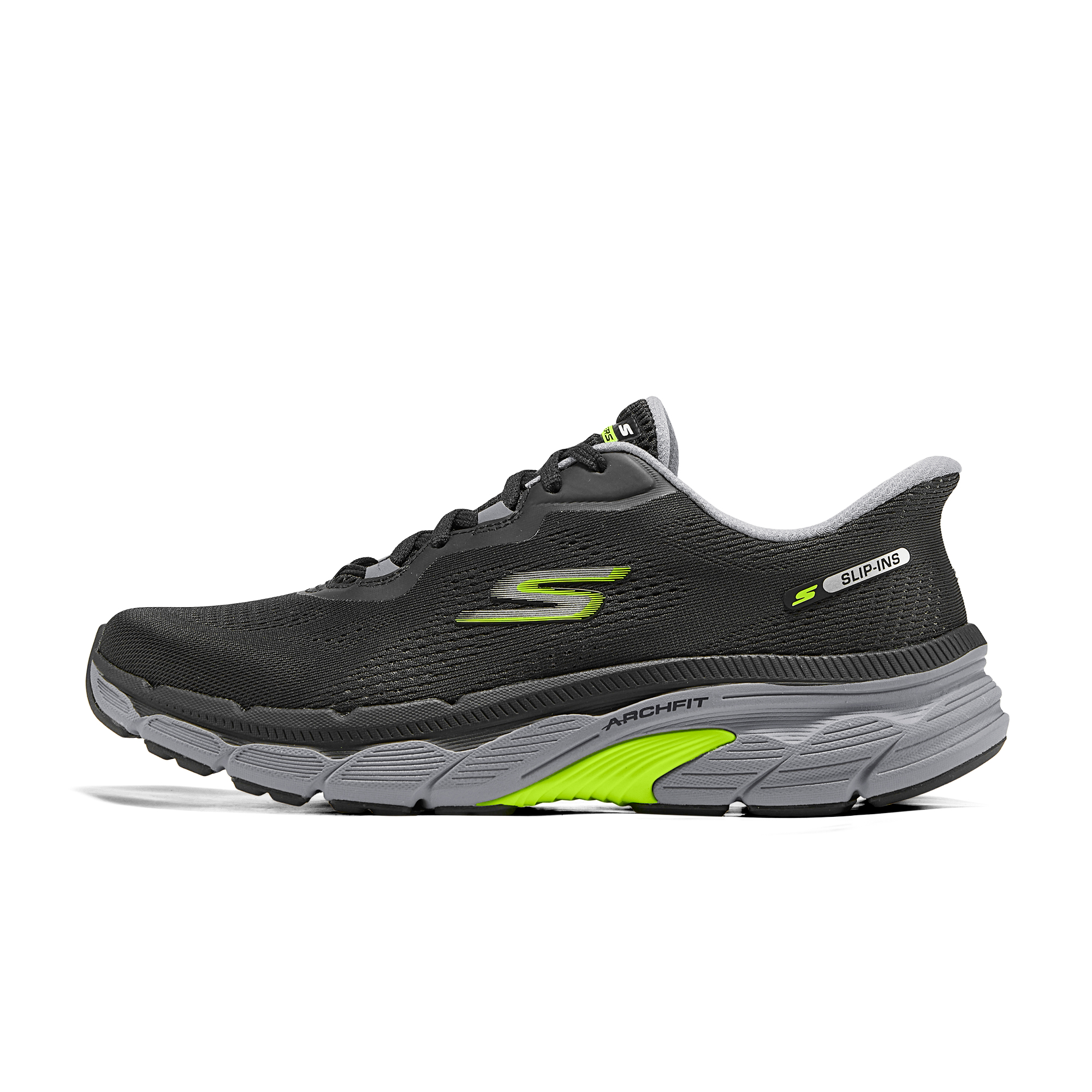 Skechers MEN’S GO Abrasion Resistant Breathable Low top Casual Running Shoes Men’s Black Gray