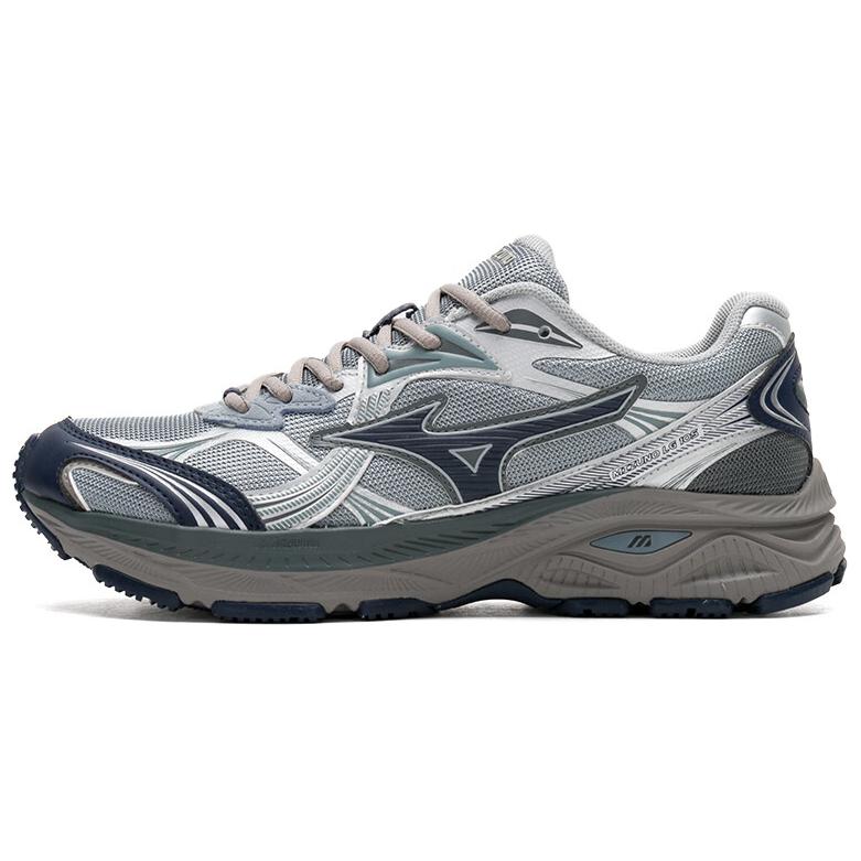 Mizuno Slip Resistant, Abrasion Resistant, Breathable Low top Running Shoes Unisex Blue Black