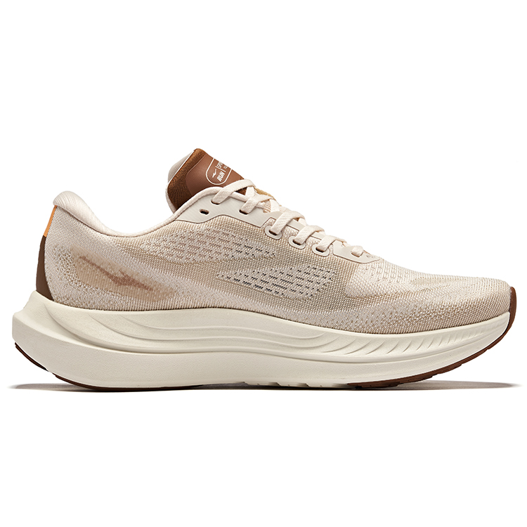 Erke Cushioning Rebound Lightweight Low top Running Shoes Men’s Eggnog Gray Hazelnut