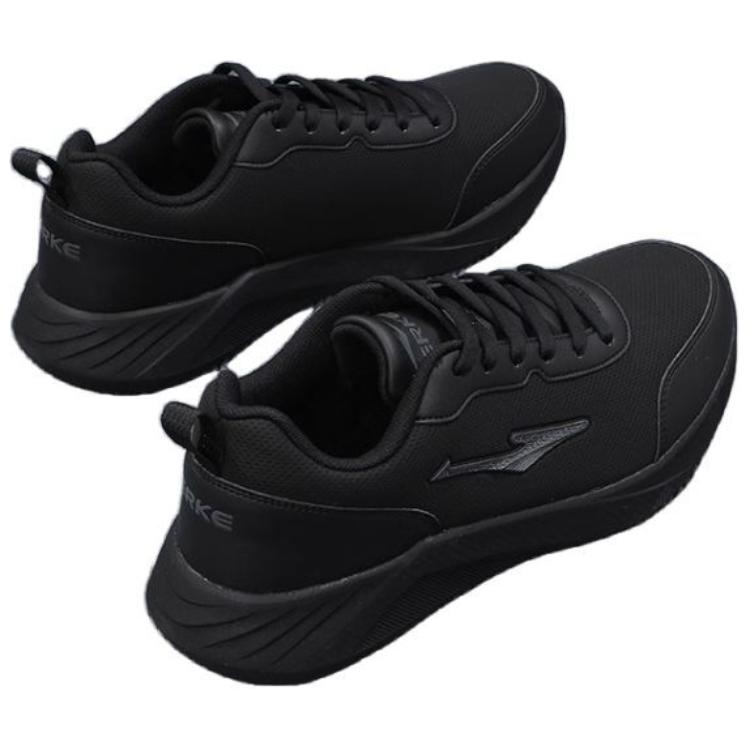 Erke Cushioning Slip Resistant Abrasion Resistant Breathable Low top Casual Running Shoes Men’s Black