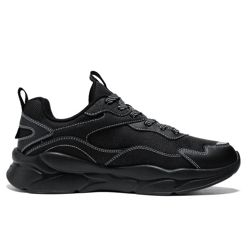 QIAODAN Cushioning Slip Resistant Abrasion Resistant Low top Casual Running Shoes Men’s Black Silver