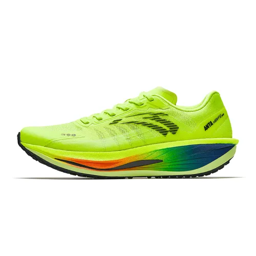 Anta Rocket 6.0 Pro Coverage Rebound Coverage Rebound Low top Training Racing Running Shoes Men's Neon Green