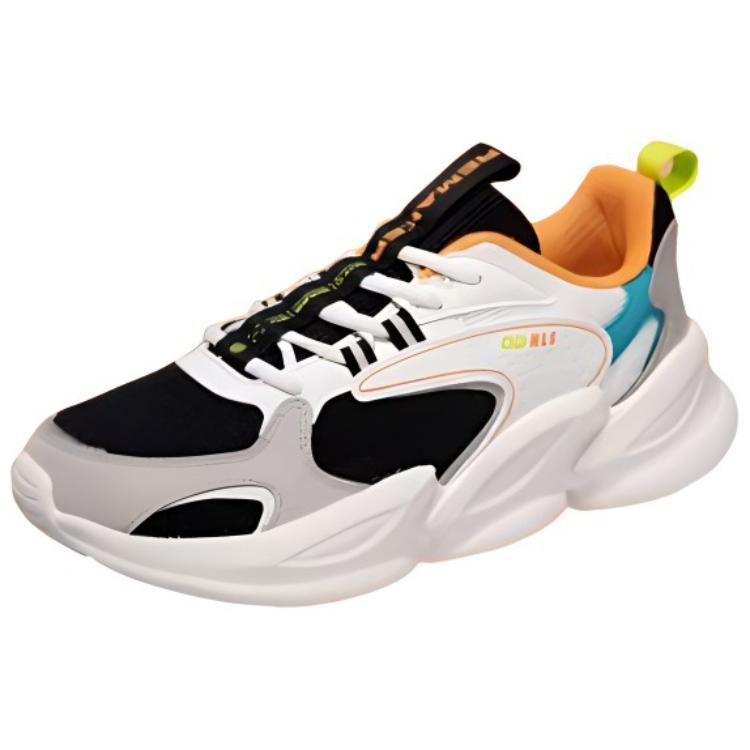 QIAODAN Cushioning, Wear Resistant Low top Running Shoes Men’s Black White