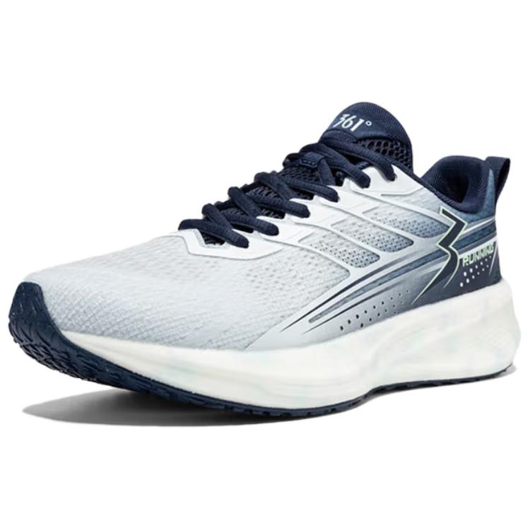 361° Cushioning Breathable Low top Casual Training Sprint Running Shoes Men’s White Blue
