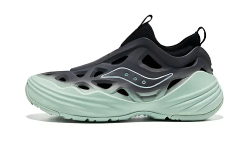 Saucony FOAM WEB EVA Cushioning Waterproof Cushioning Waterproof Low top Running Shoes Unisex Gray Black Green