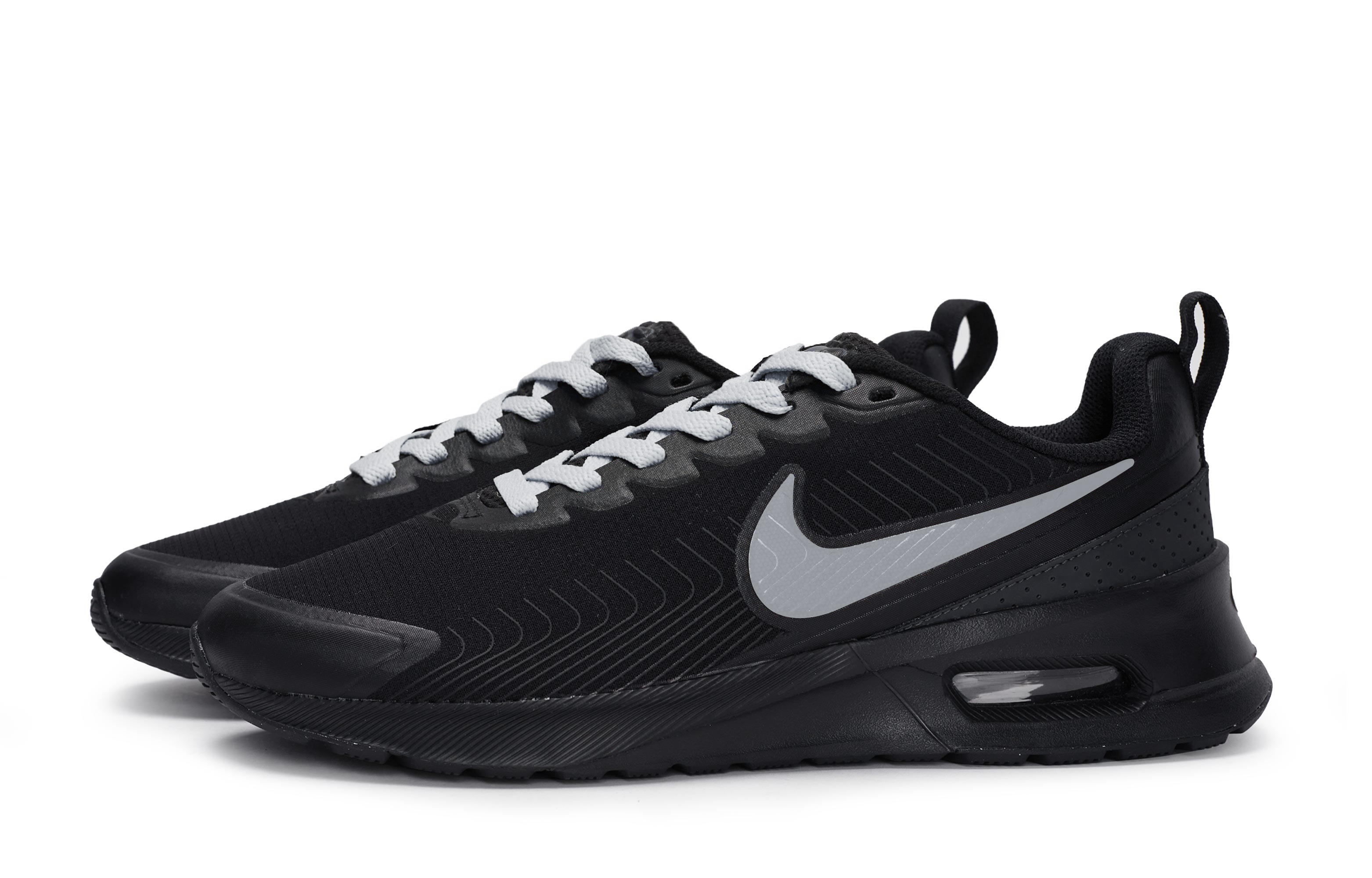 Nike Air Max 1 Slip Resistant Abrasion Resistant Low top Running Shoes Unisex Black Gray