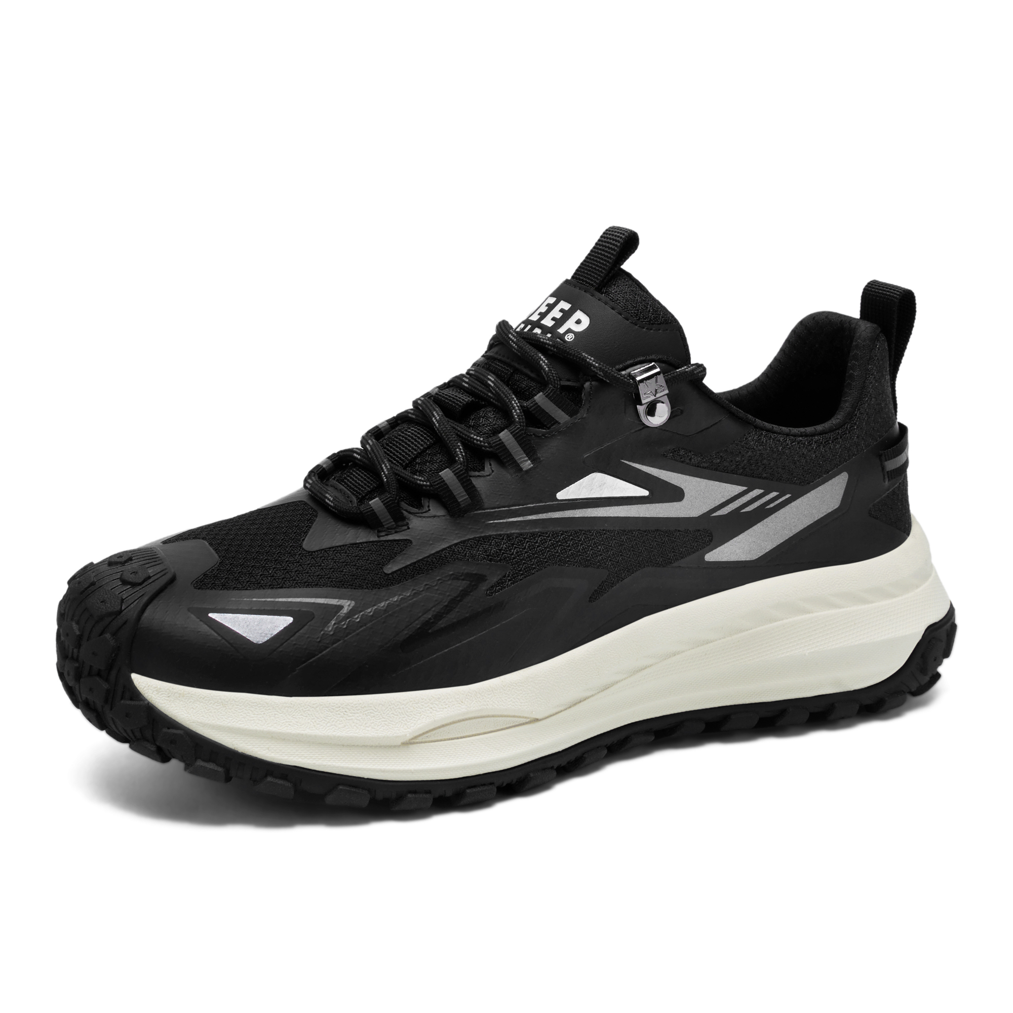 JEEP SPIRIT Mesh Low top Running Shoes Men’s Graphite Black
