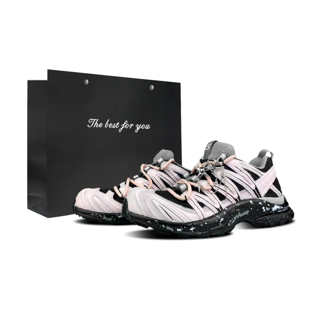 SALOMON XA PRO 3D Cushioning Support Cushioning Support Low top Trail Running Training Running Shoes Unisex Black Pink