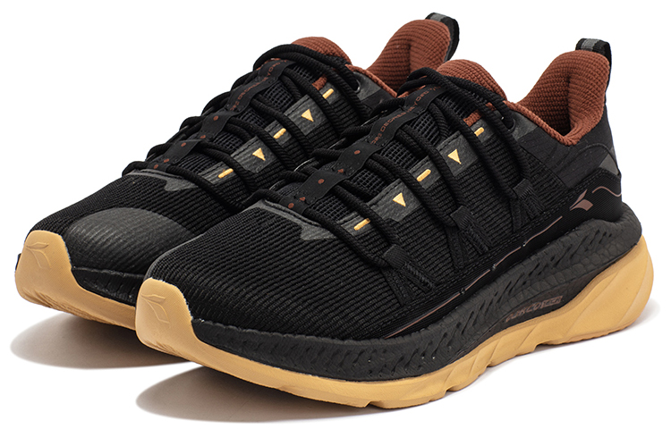 361° Fiery Fall Winter Abrasion Resistant Low top Running Shoes Men’s Obsidian Black/Coffee Brown
