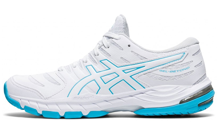 ASICS Gel Beyond 6 Comfortable Abrasion Resistant Low top Shoe Women's White Blue