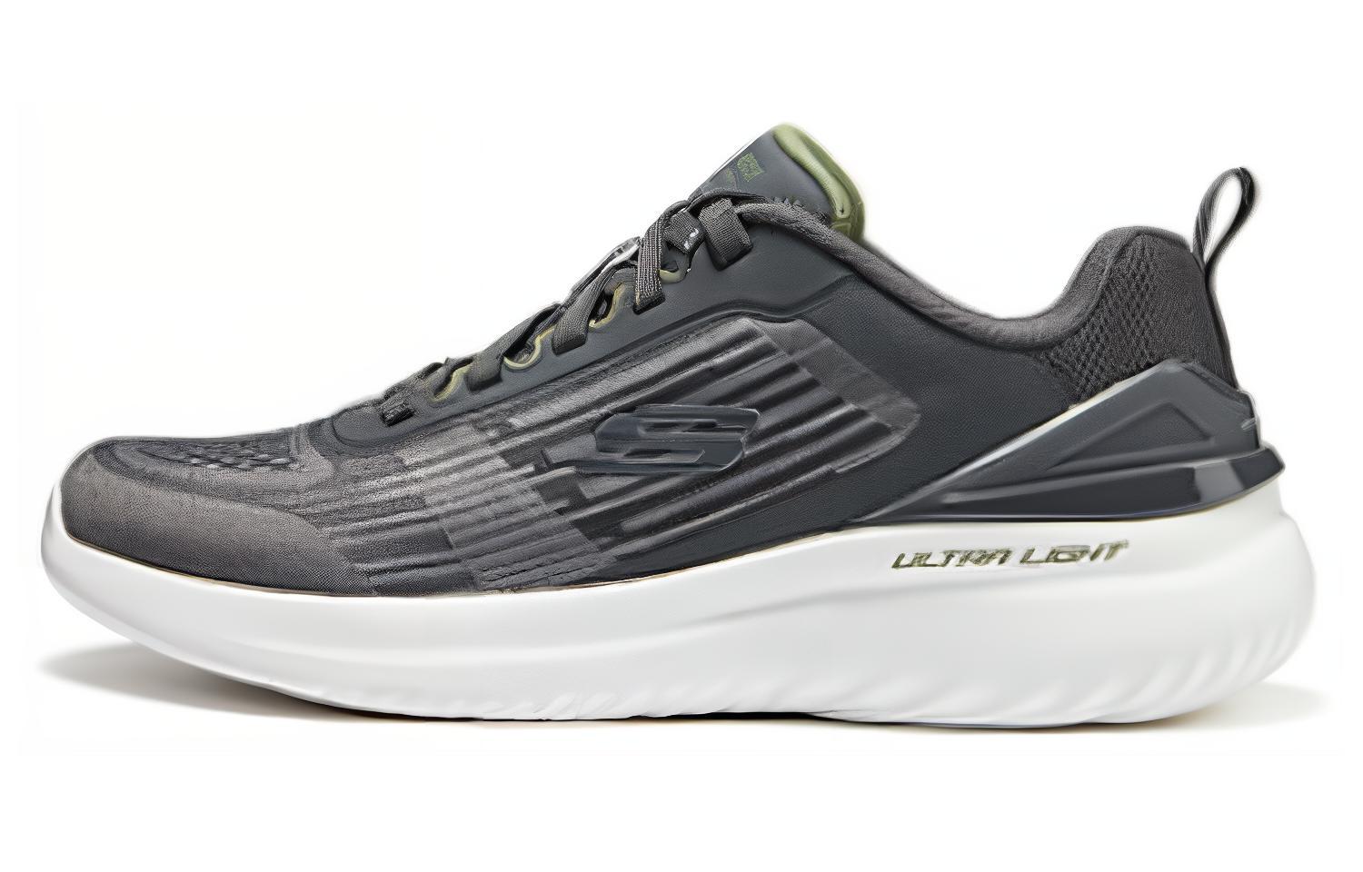 Skechers BOUNDER 2.0 Comfortable Low top Casual Running Shoes Men's Gray Green