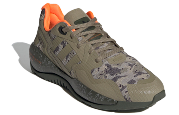Кроссовки adidas originals ZX Alkyne (зелено-серо-оранжевые) — Зелёный / серый / оранжевый — фото 3
