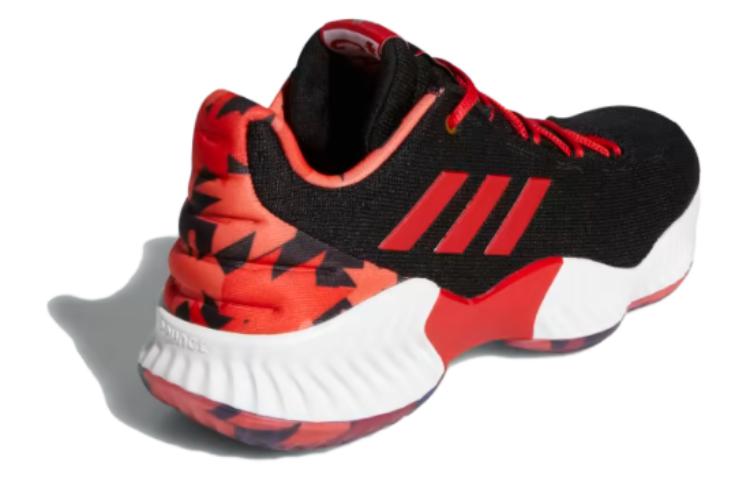 Adidas Pro Bounce 2018 Abrasion Resistant Breathable Low top Running Shoes Unisex Black Red