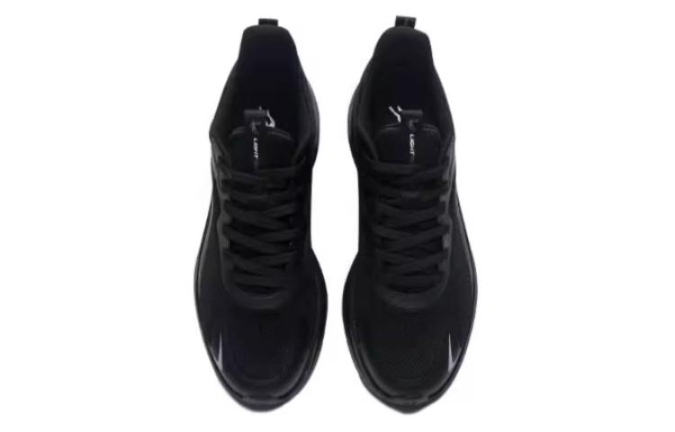 QIAODAN Comfortable Cushioning Abrasion Resistant Breathable Lightweight Low top Running Shoes Men’s Black
