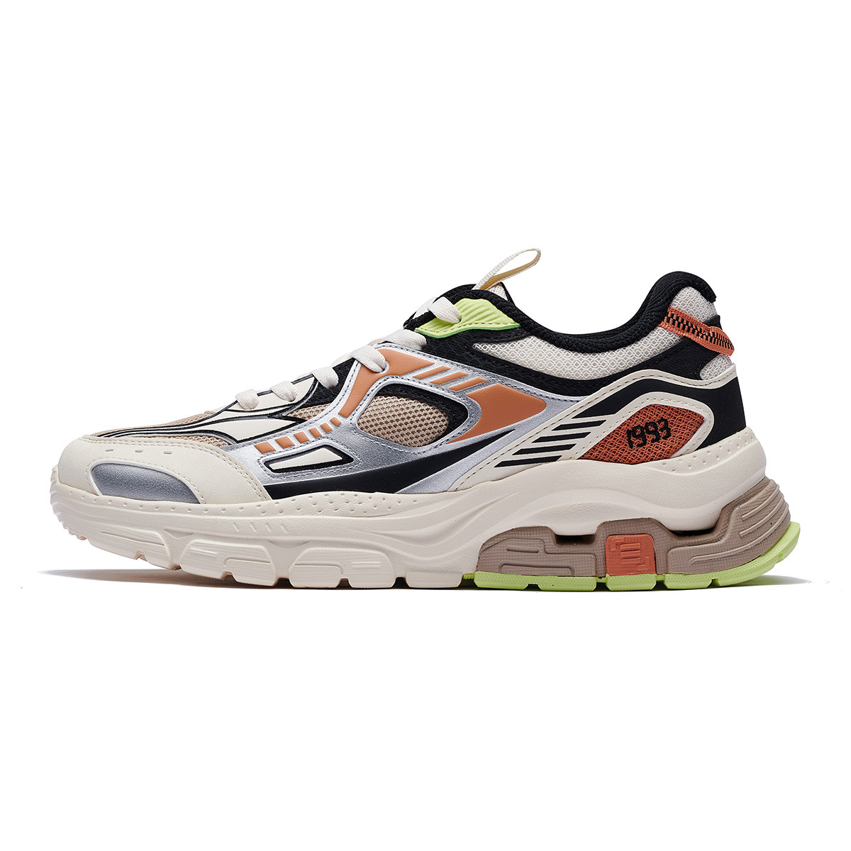 361° Cushioning Slip Resistant Abrasion Resistant Lightweight Low top Casual Running Shoes Men’s Beige Black