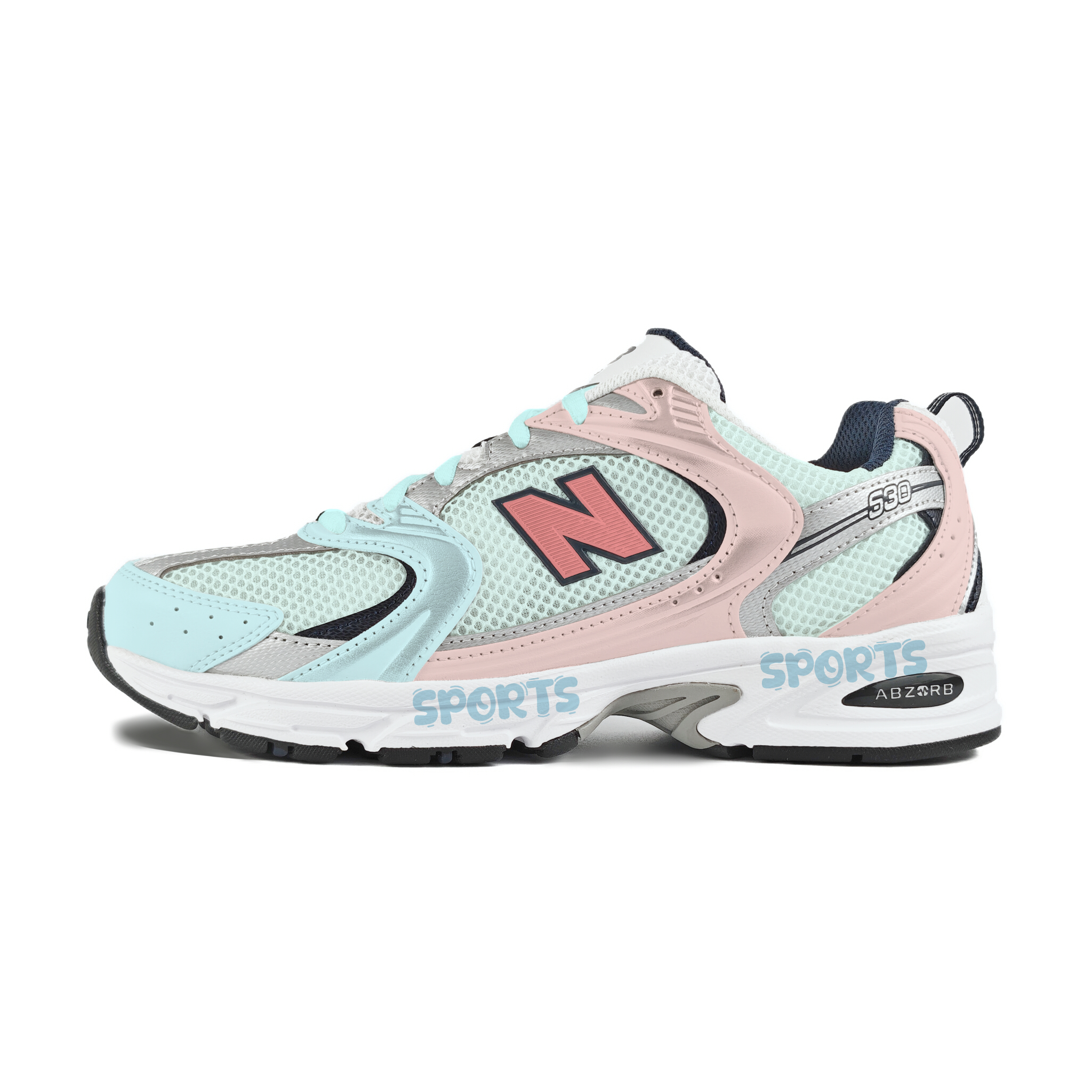 New Balance NB 530 Abrasion Resistant Low top Running Shoes Unisex Green Pink