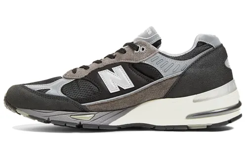 Slam Jam x New Balance NB 991 series comfortable fabric first layer cowhide suede low-top running shoes men's black gray British made