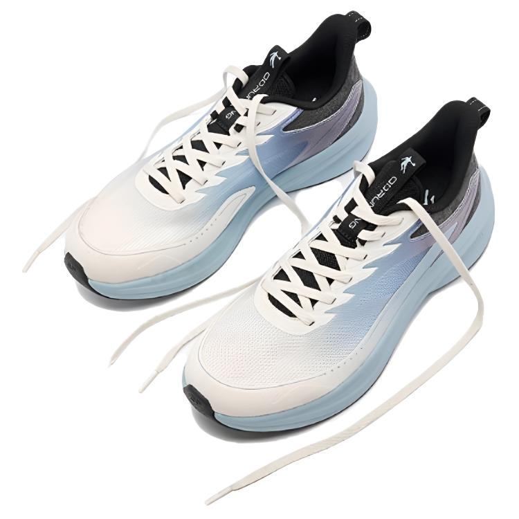 QIAODAN Cushioning Lightweight Low top Casual Running Shoes Men’s White Blue