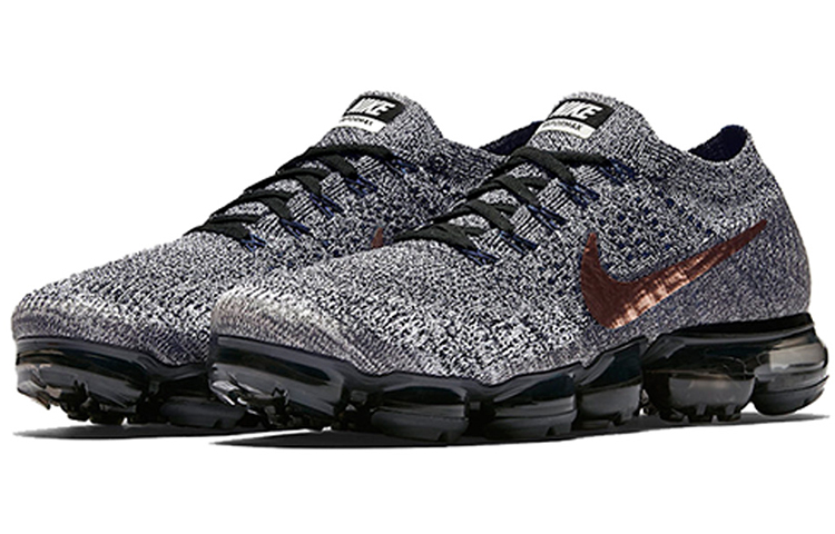 Кроссовки Nike VaporMax Flyknit 2 Air Explorer (серый с медным) — фото 2