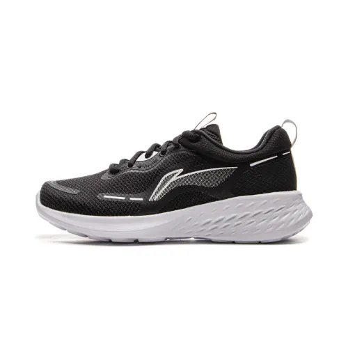 Li Ning Slip Resistant Abrasion Resistant Low top Casual Running Shoes Women's Black