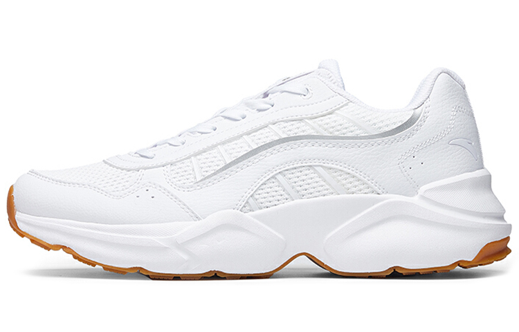 Anta Fashion Textile, Synthetic Leather Cushioning Slip Resistant Abrasion Resistant Low top Running Shoes Men’s