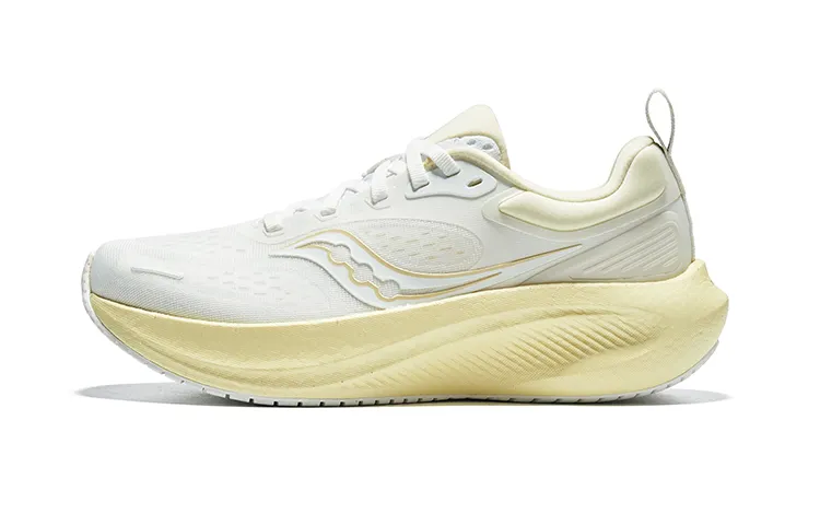 Saucony Surge 3 SU Slip Resistant Abrasion Resistant Low top Running Shoes Women's White Yellow