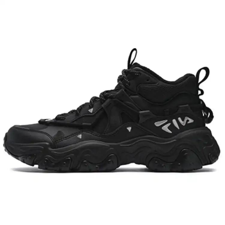 FILA FLUID 5 Abrasion Resistant Mid top Casual City Commuting Running Shoes Men's Black