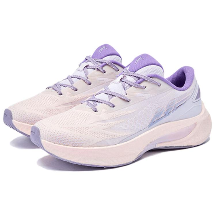 QIAODAN Flying Shadow 4.0 Slip Resistant Cushioning Low top Casual Running Shoes Women’s Pink Purple