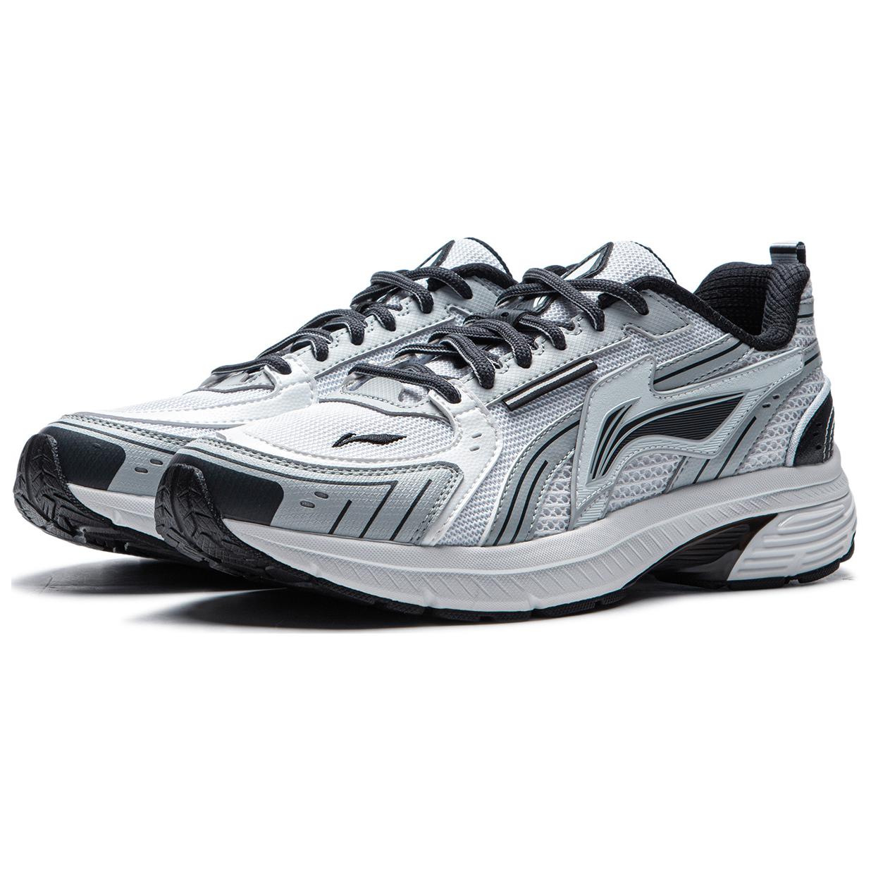 Li Ning Fuyao 1.5 Fabric Cushioning Slip Resistant Abrasion Resistant Low top Running Shoes Women’s White Gray